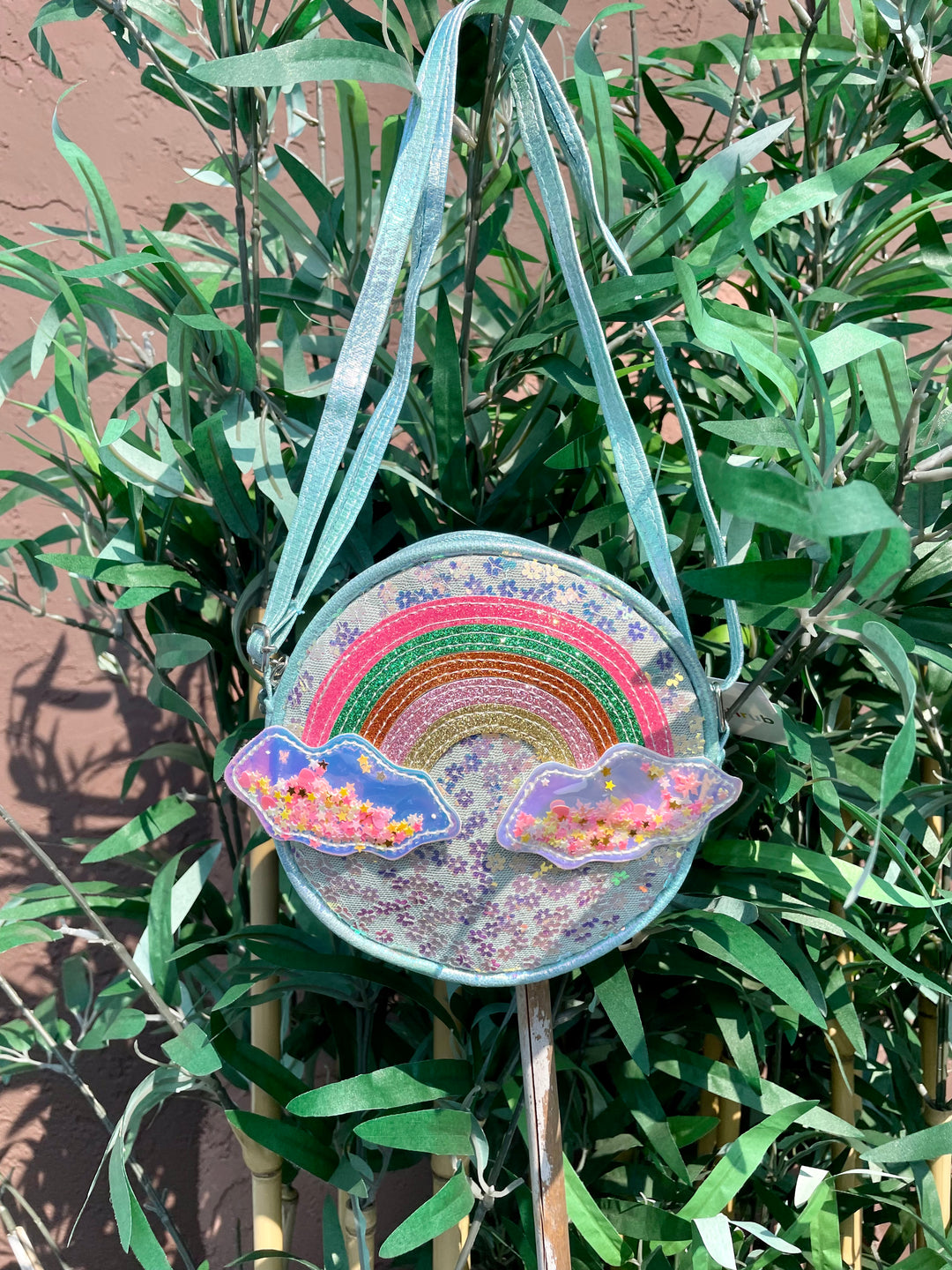 Blue Sequin Rainbow Purse