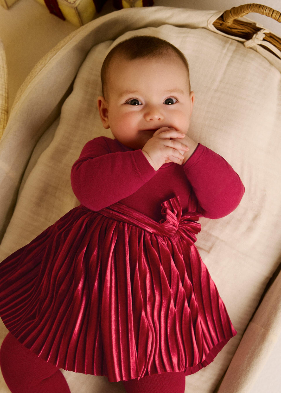Isla Pleated Bow Dress