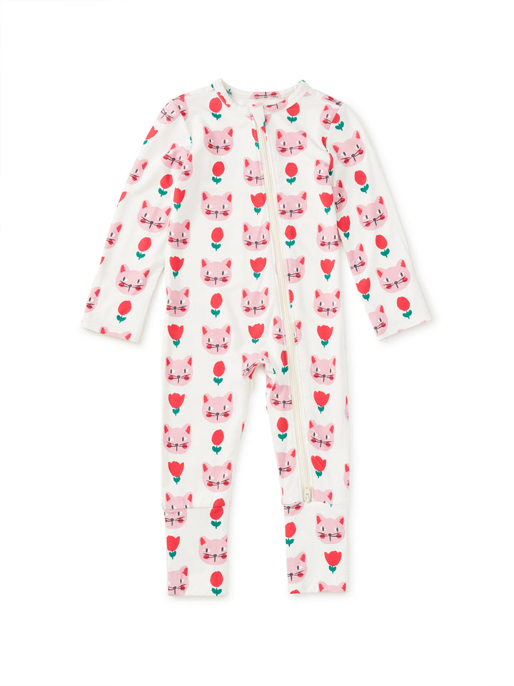 Pretty Kitty Footed Baby Romper