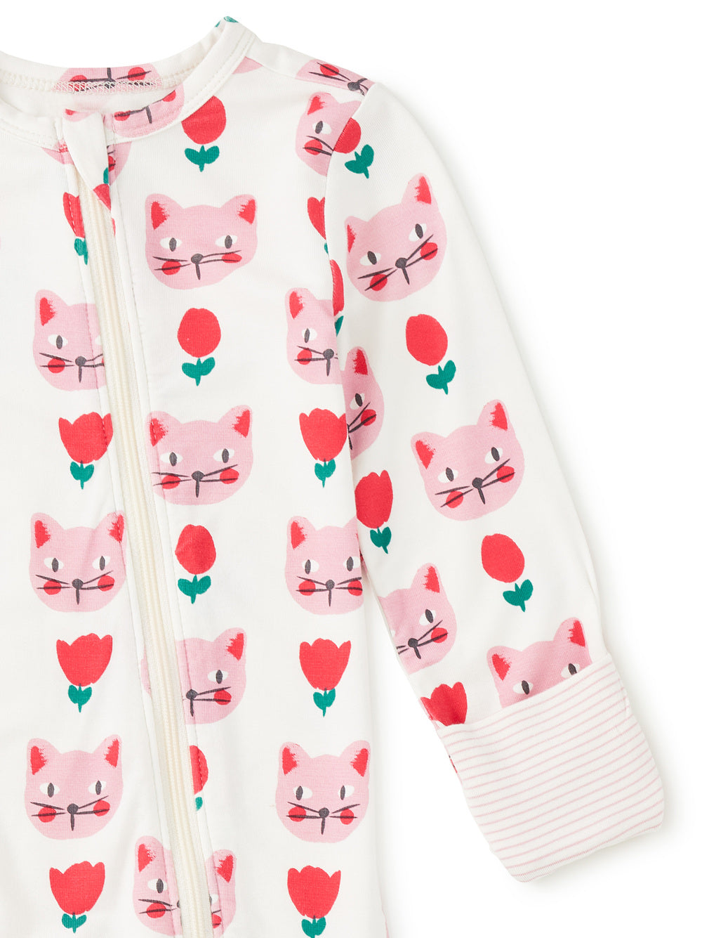 Pretty Kitty Footed Baby Romper