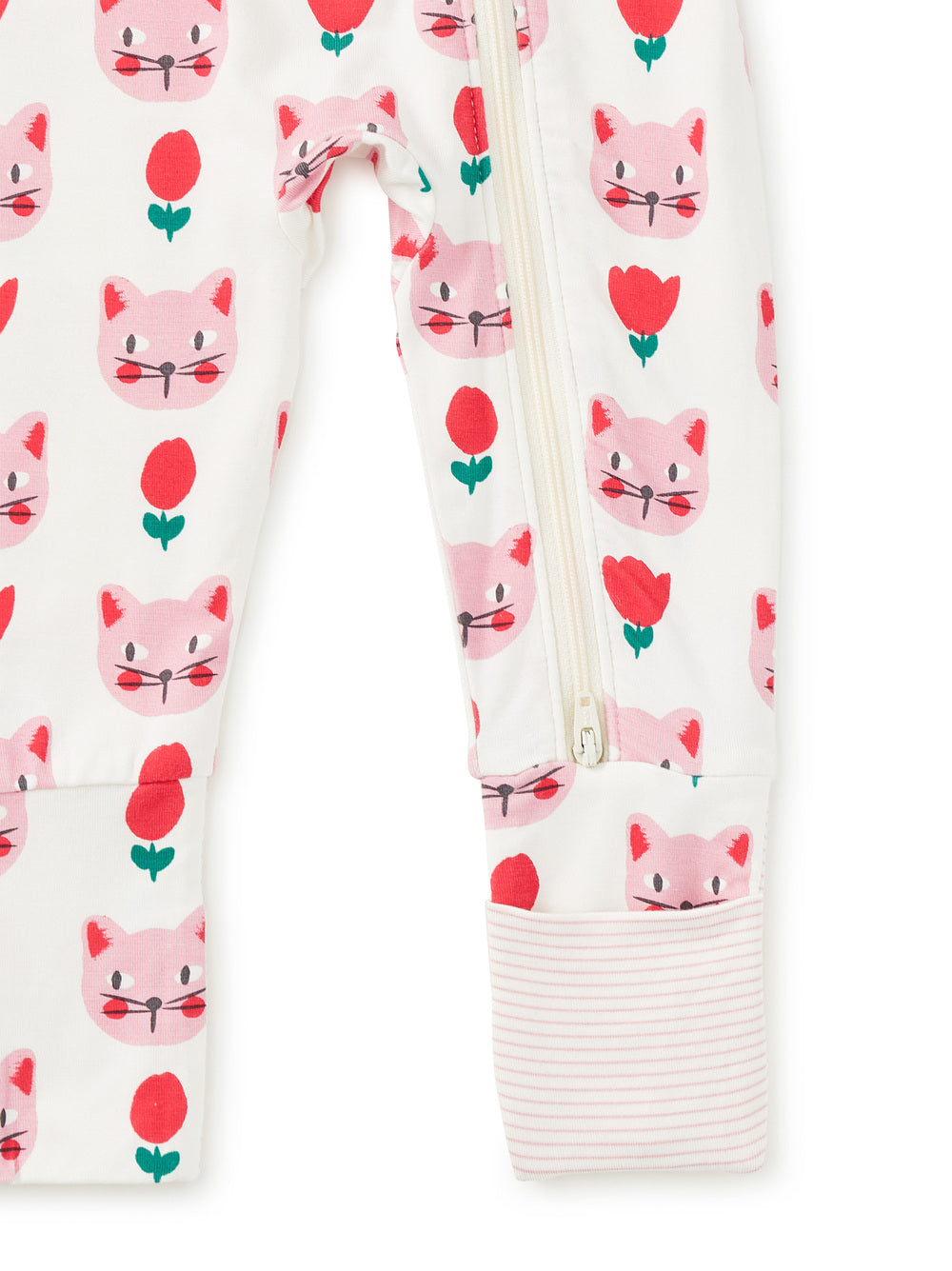 Pretty Kitty Footed Baby Romper