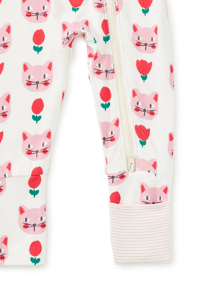 Pretty Kitty Footed Baby Romper