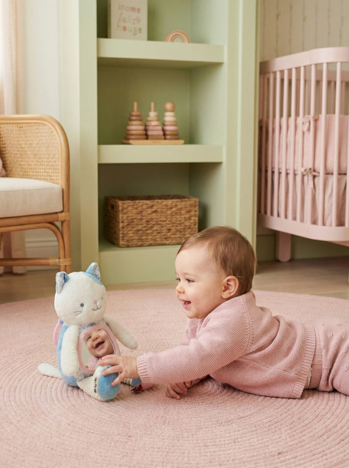 Itzy Bitzy Tummy Time Mirror - Kitty