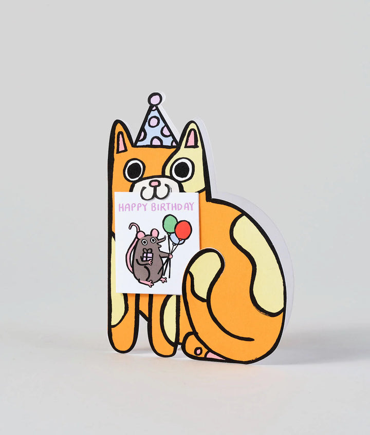 Cat with Mini Card Card
