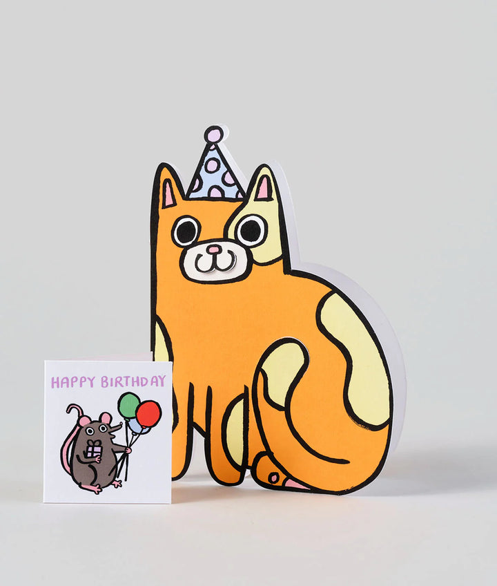 Cat with Mini Card Card