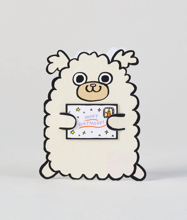 Dog with Mini Card Card