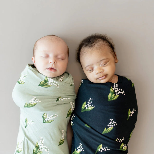 Thyme Lily Bamboo Swaddle