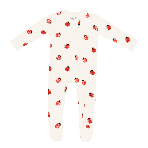 Love Bug Zipper Footed Romper -