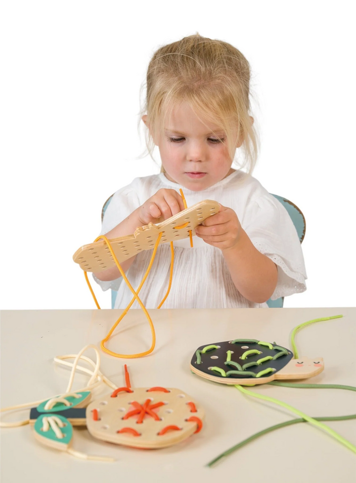 Wooden Garden Lacing Fun Set