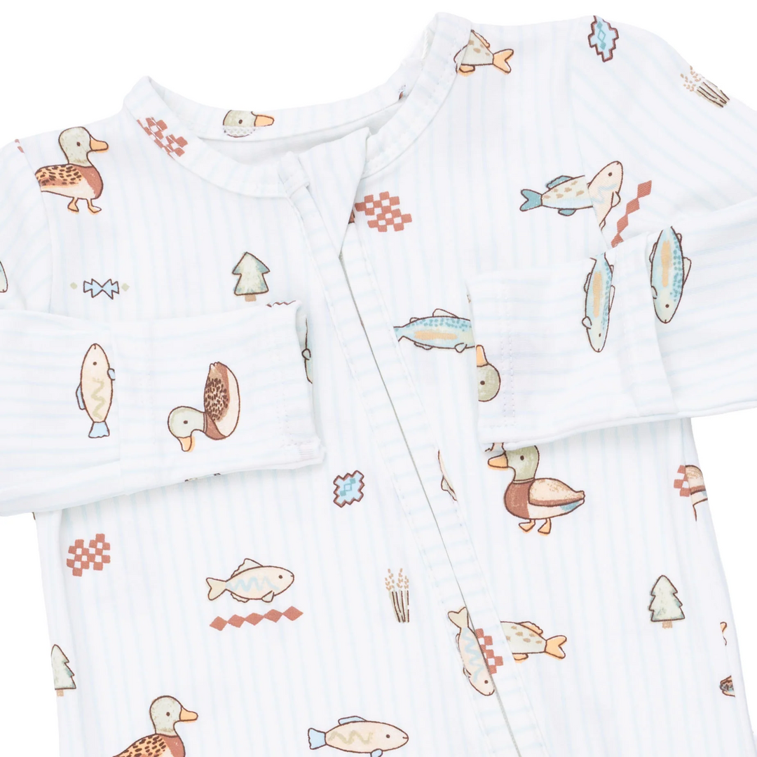 2-Way Zipper Footie - Lake Cuties