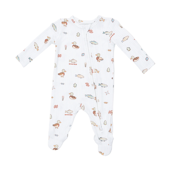 2-Way Zipper Footie - Lake Cuties