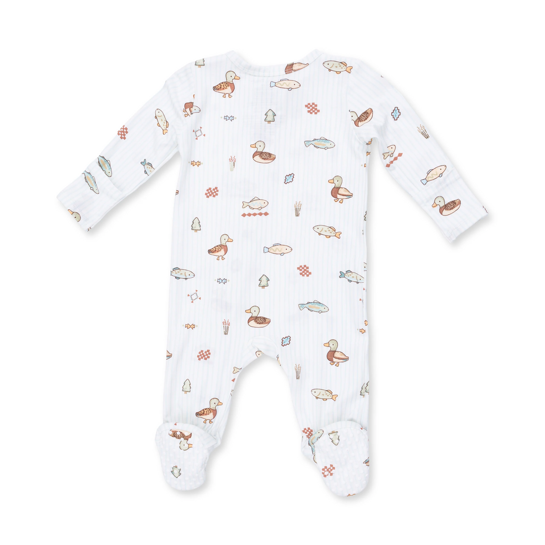 2-Way Zipper Footie - Lake Cuties