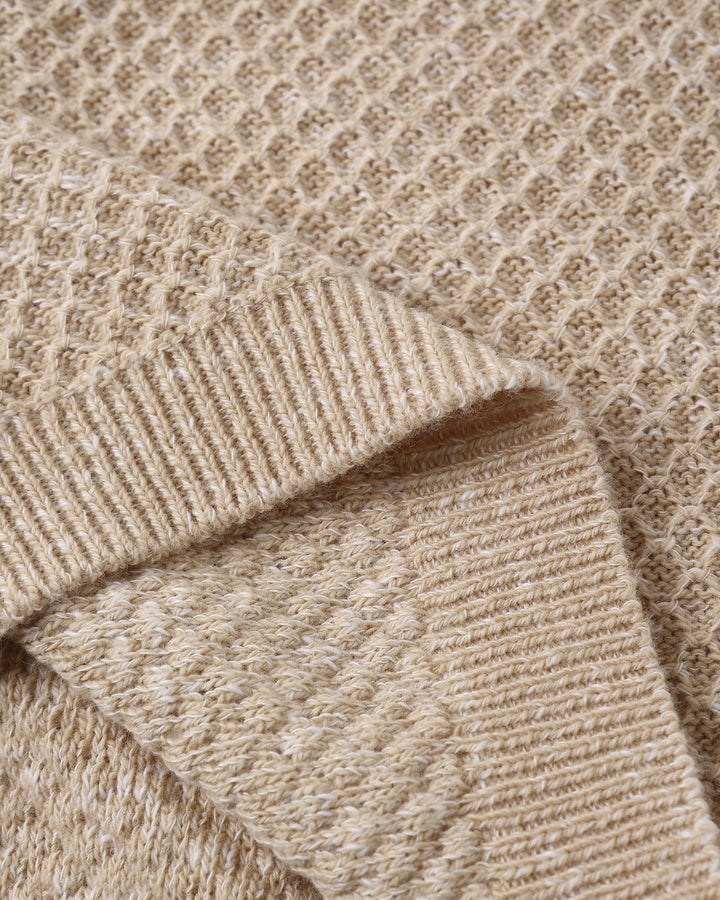 Heathered Latte Bunny Knit Sweater