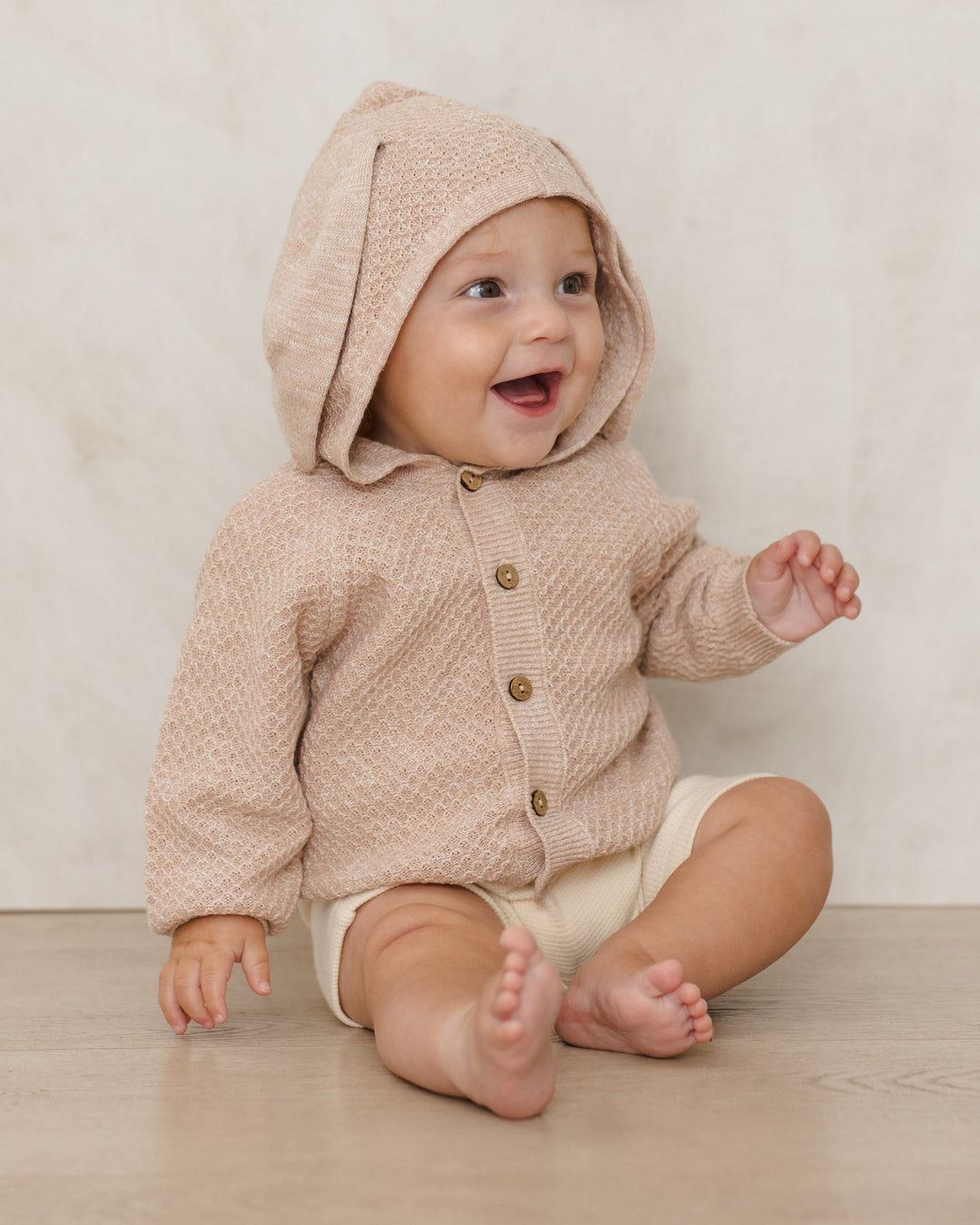 Heathered Latte Bunny Knit Sweater