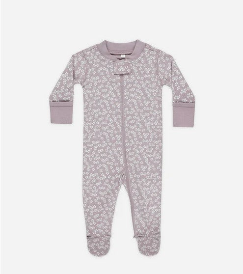 Lavender Ditsy L/S Zip Sleeper