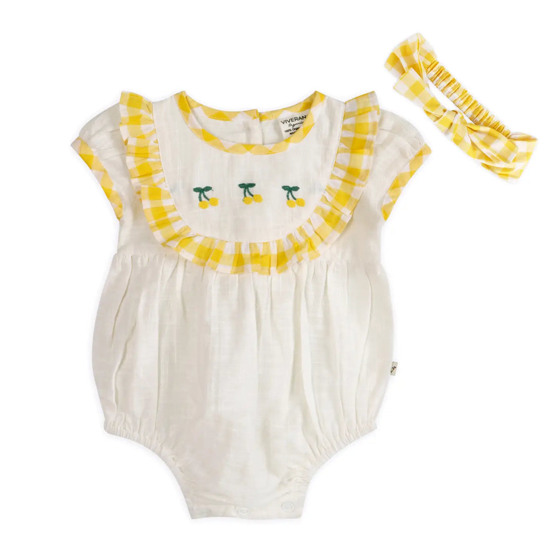 Josephine Lemons Romper w/ Headband