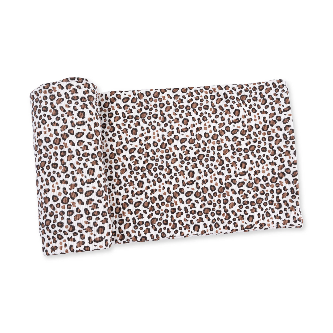 Swaddle Blanket - Leopard Rib