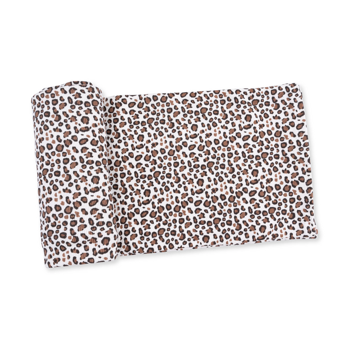 Swaddle Blanket - Leopard Rib