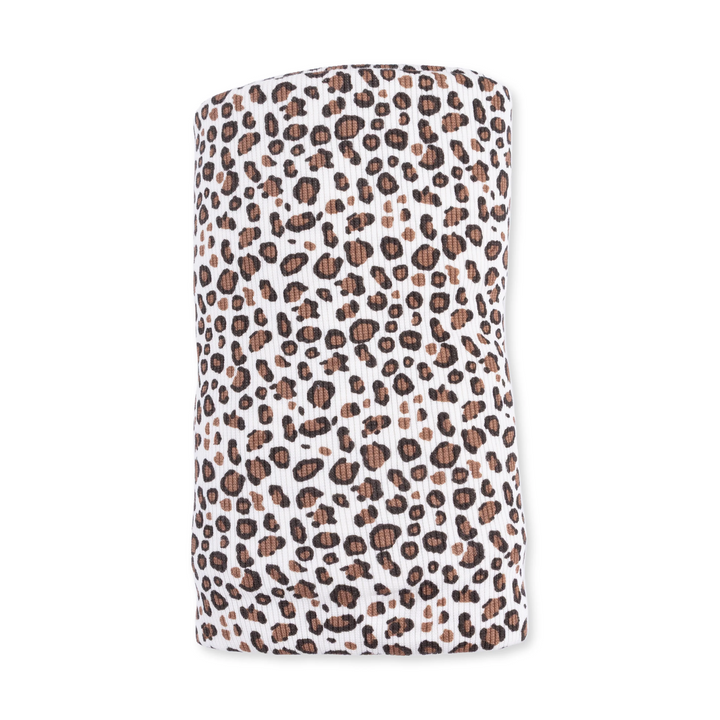 Swaddle Blanket - Leopard Rib