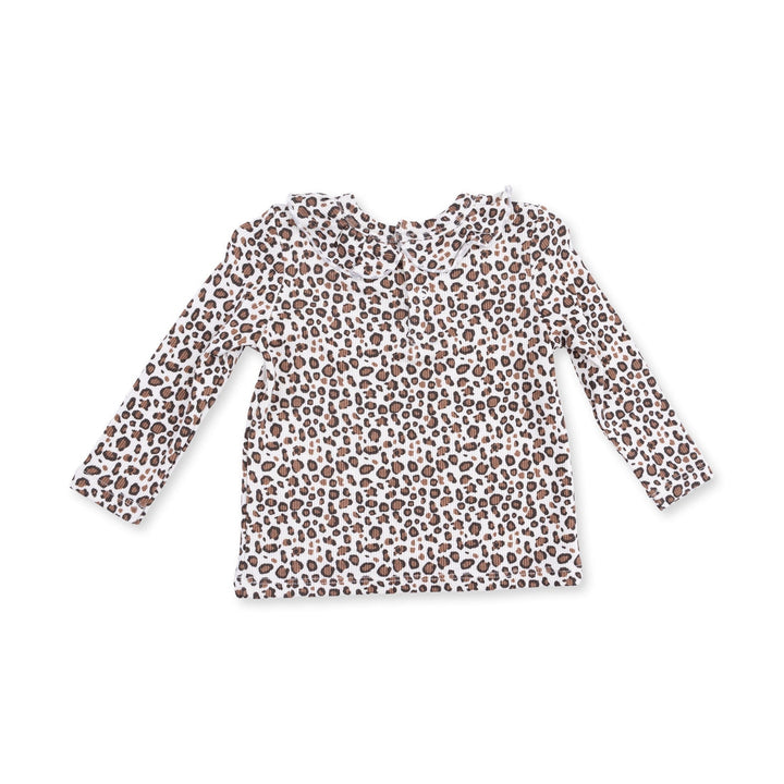 Ruffle Top + Pant Set - Leopard Rib