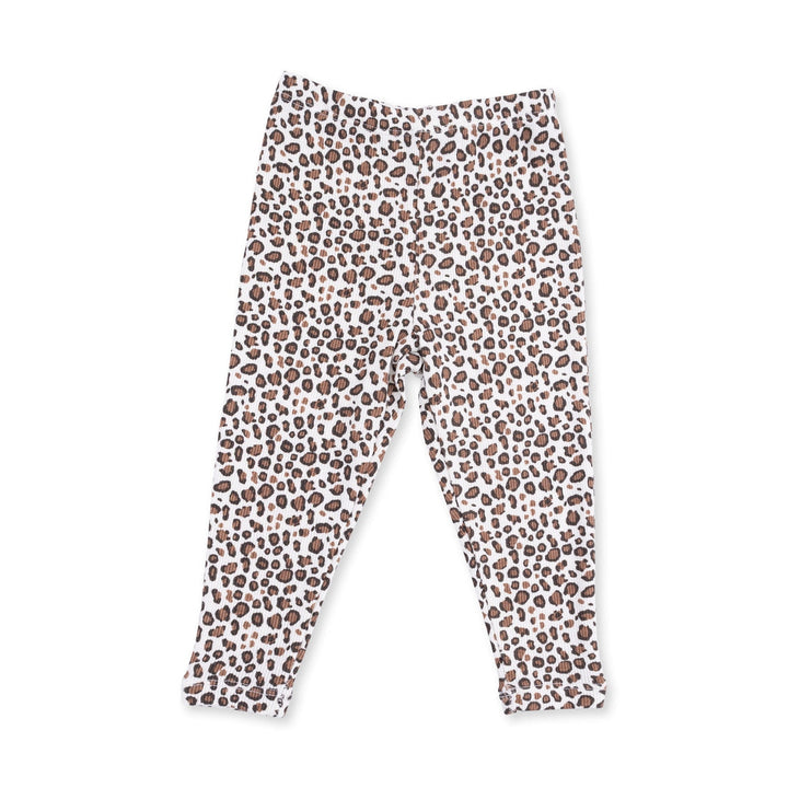Ruffle Top + Pant Set - Leopard Rib