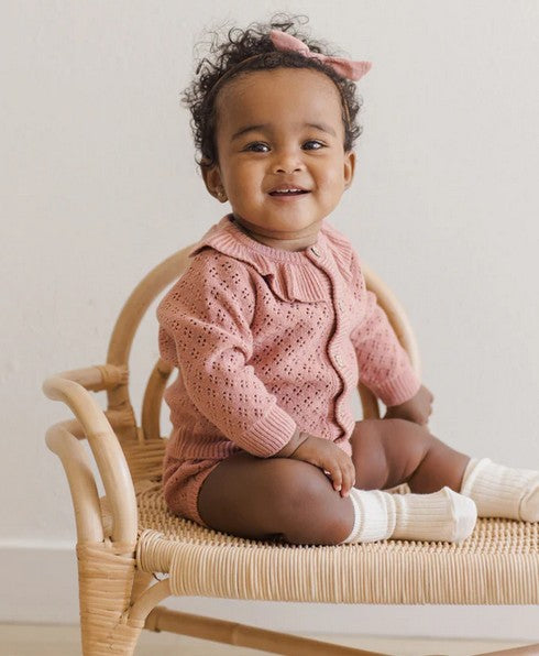 Lipstick Ruffle Collar Cardigan