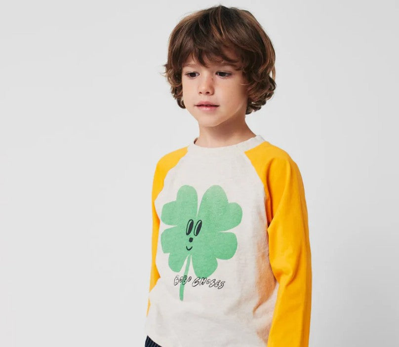 Lucky Clover Raglan Sleeve L/S Tee