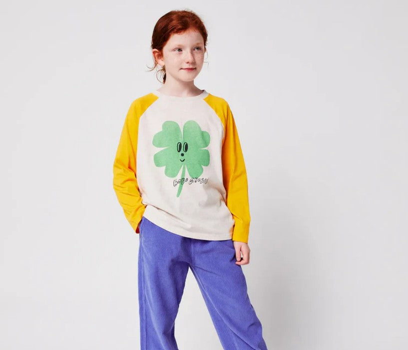 Lucky Clover Raglan Sleeve L/S Tee