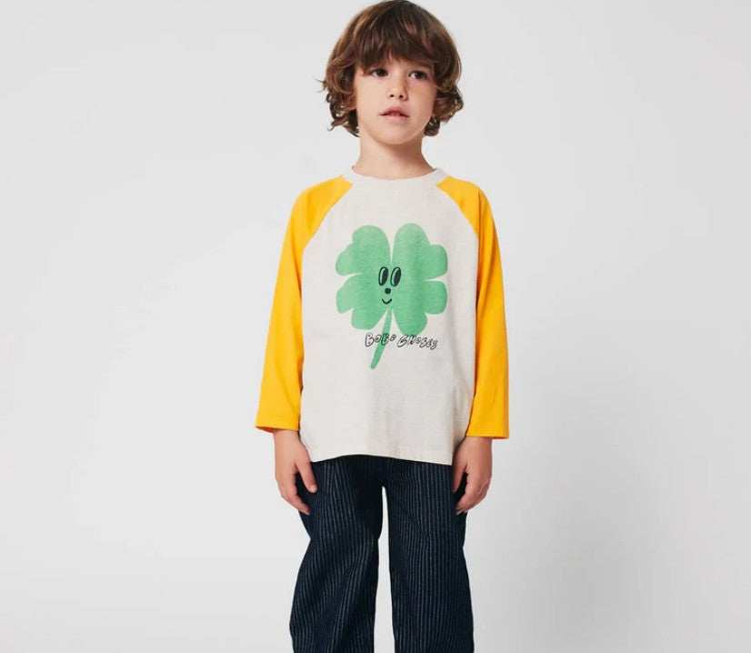 Lucky Clover Raglan Sleeve L/S Tee