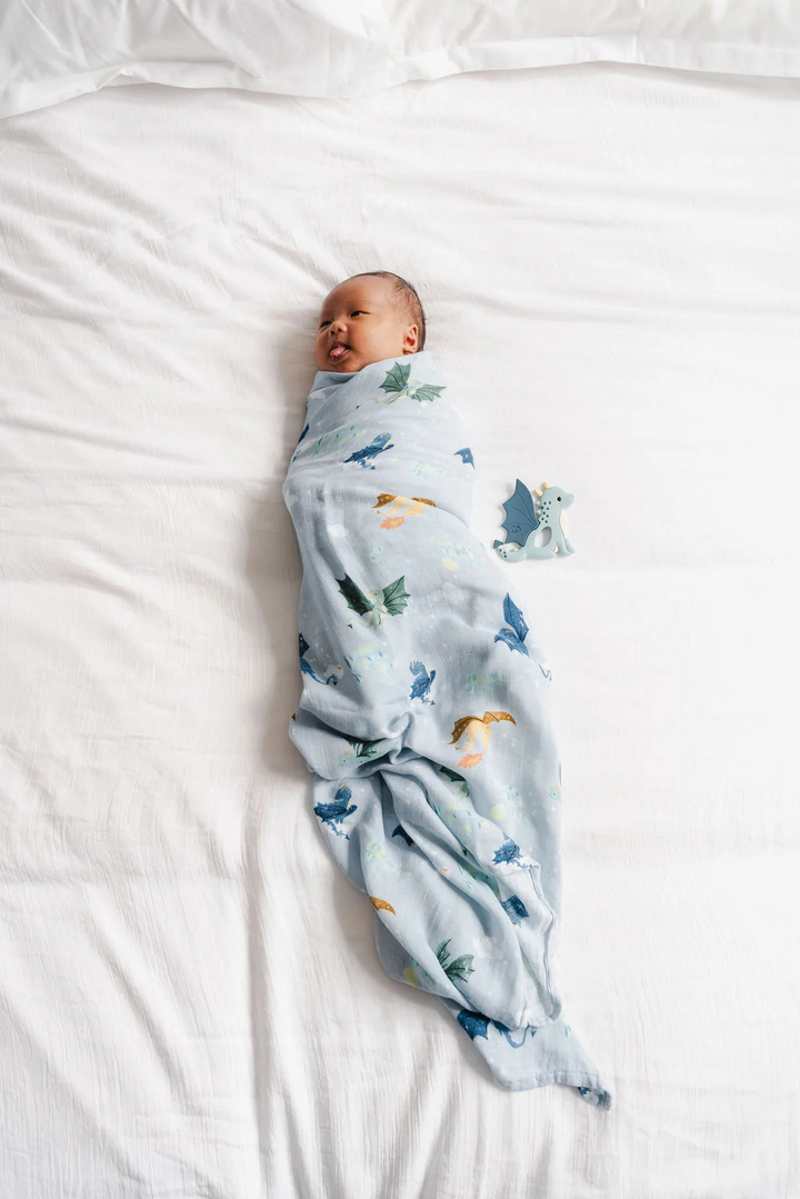 Muslin Swaddle Blanket - Magical Dragons