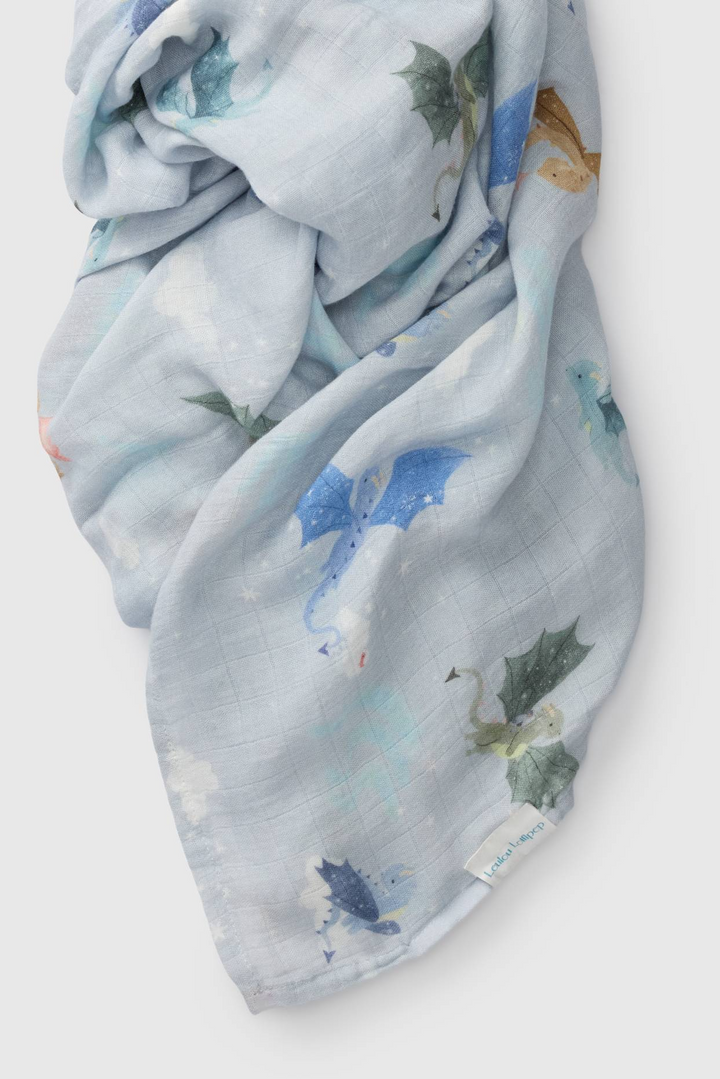 Muslin Swaddle Blanket - Magical Dragons
