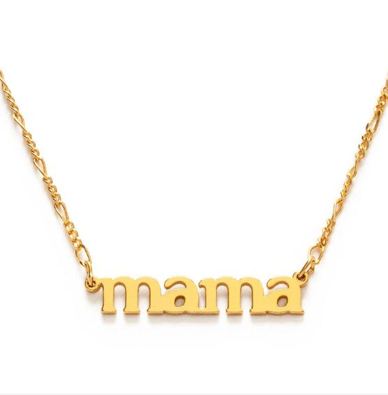 Mama Necklace - 14k Gold Plated 18"