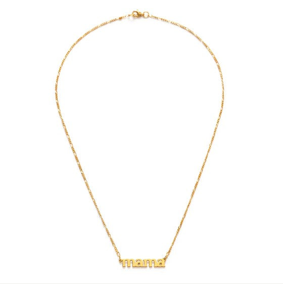 Mama Necklace - 14k Gold Plated 18"