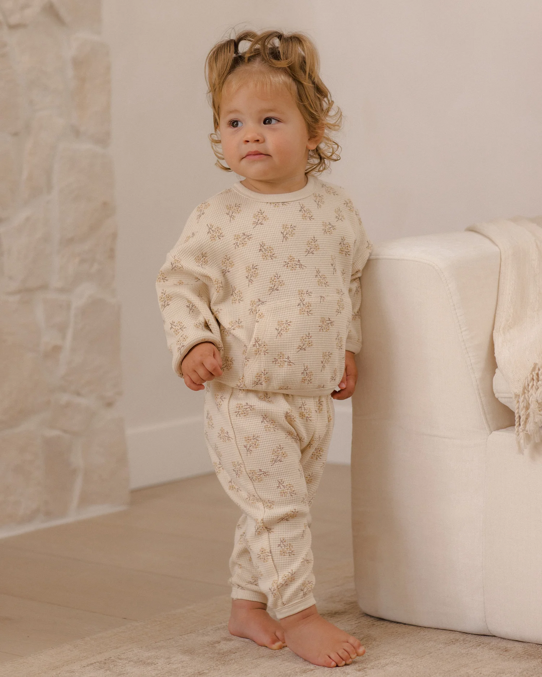 Waffle Slouch Set - Natural Meadow