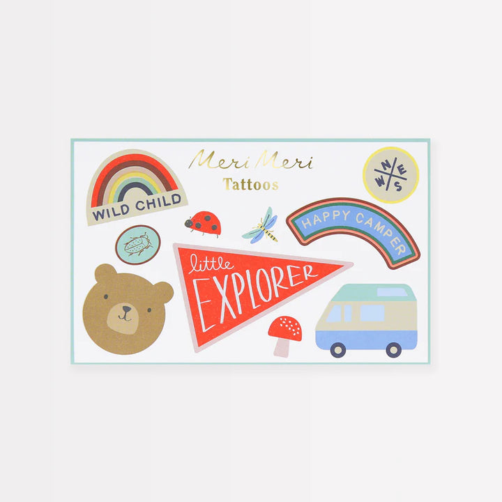 Camping Adventure Temporary Tattoos