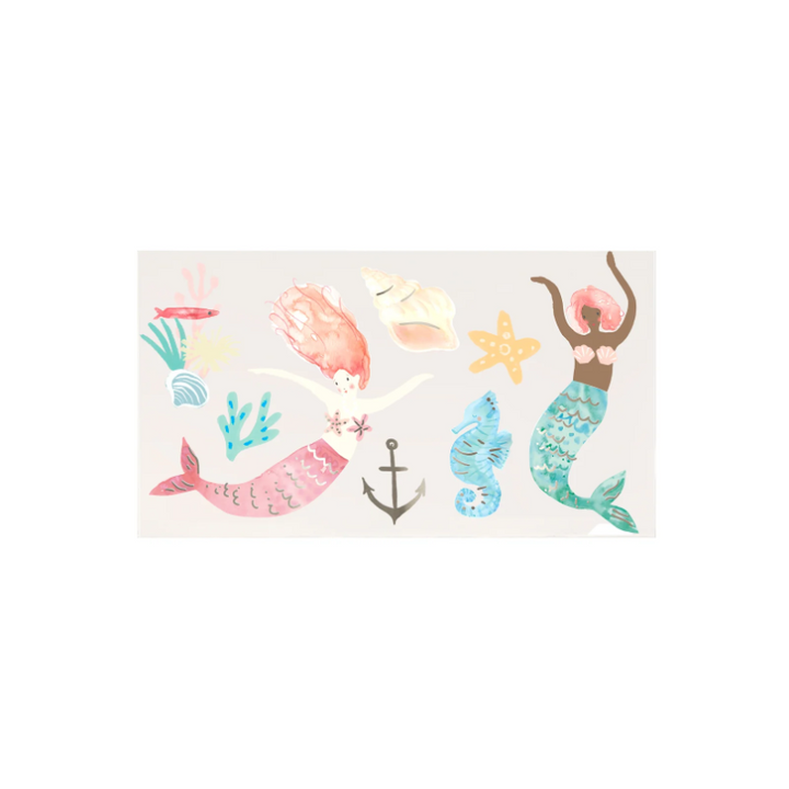 Mermaid Large Temporary Tattoos