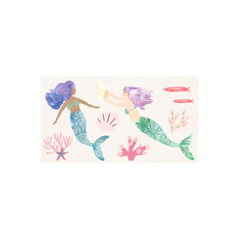 Mermaid Large Temporary Tattoos