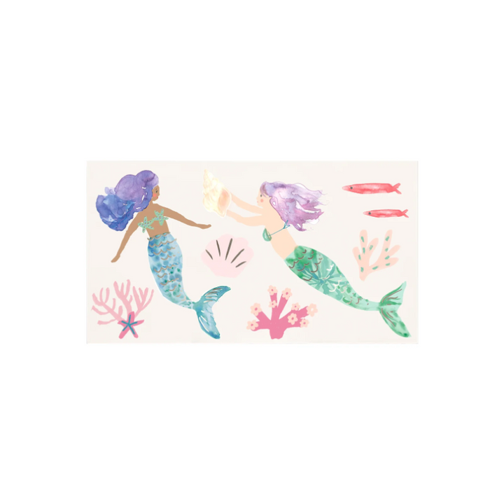 Mermaid Large Temporary Tattoos