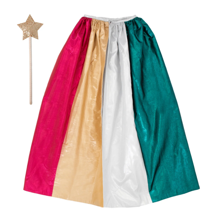 Metallic Rainbow Cape and Wand