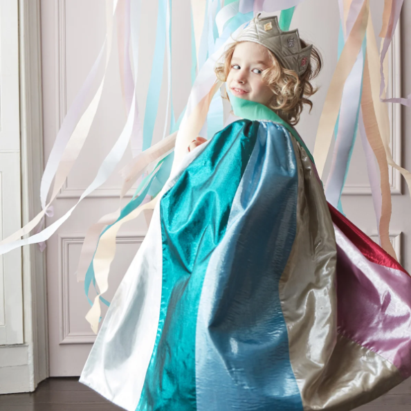 Metallic Rainbow Cape and Wand