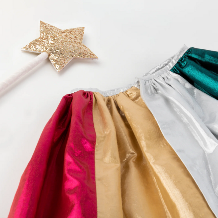 Metallic Rainbow Cape and Wand