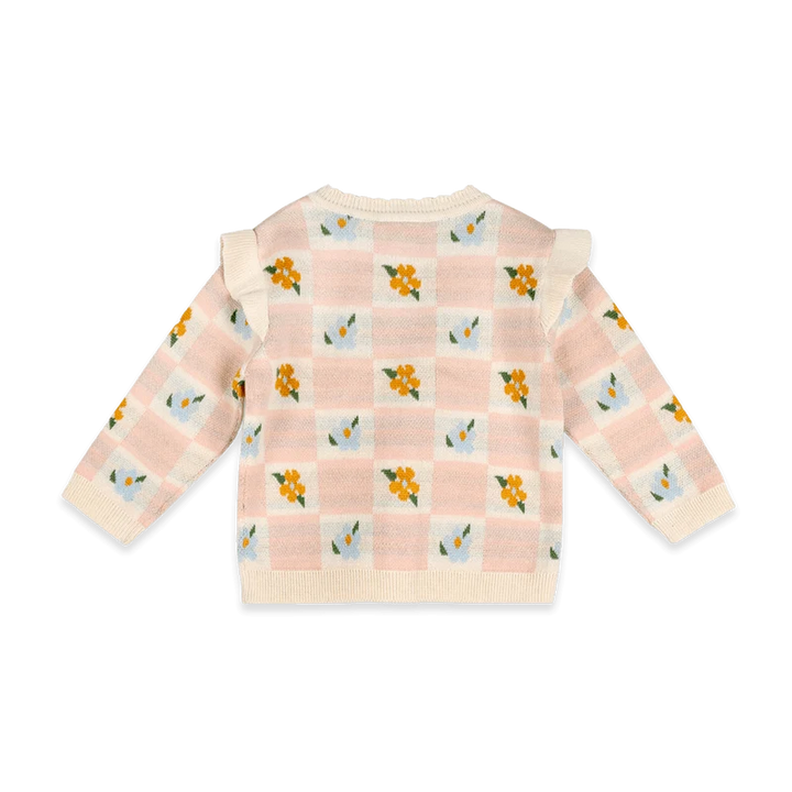 Mia Bouquet Jacquard Knit Baby Cardigan
