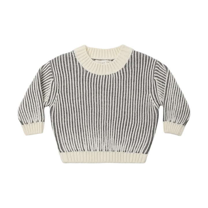 Relaxed Knit Sweater - Midnight Stripe