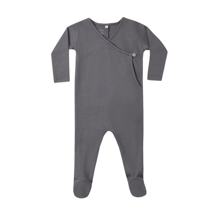 Pointelle Wrap Footie - Midnight