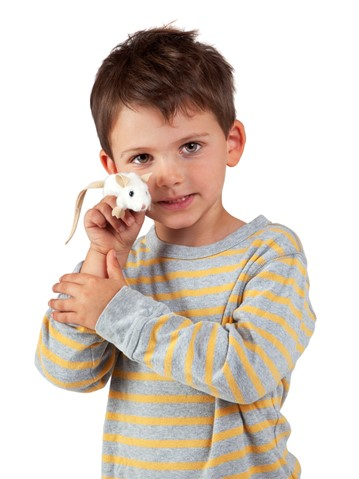 Mini White Mouse Puppet