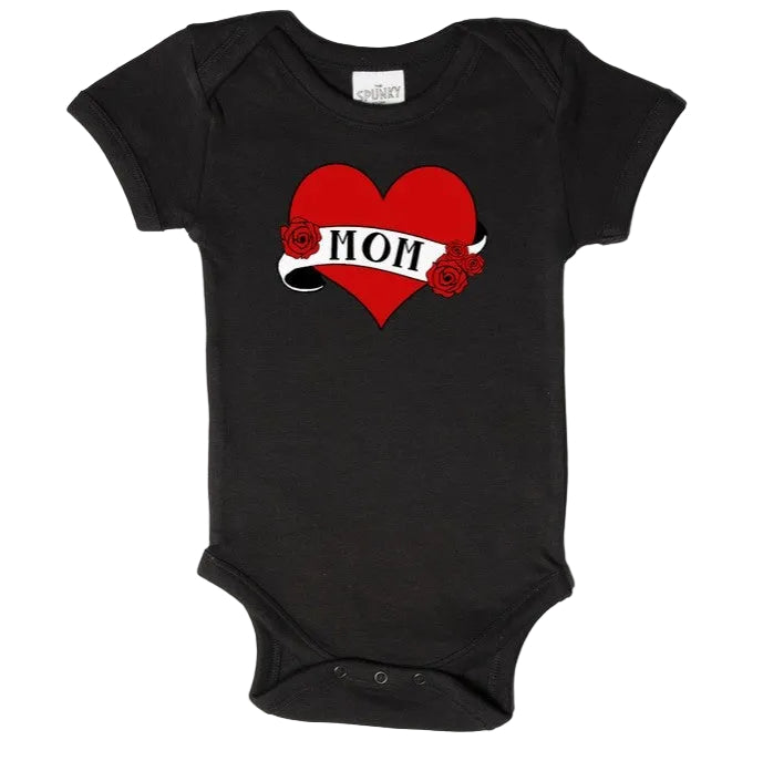 Mom Heart Tattoo Bodysuit