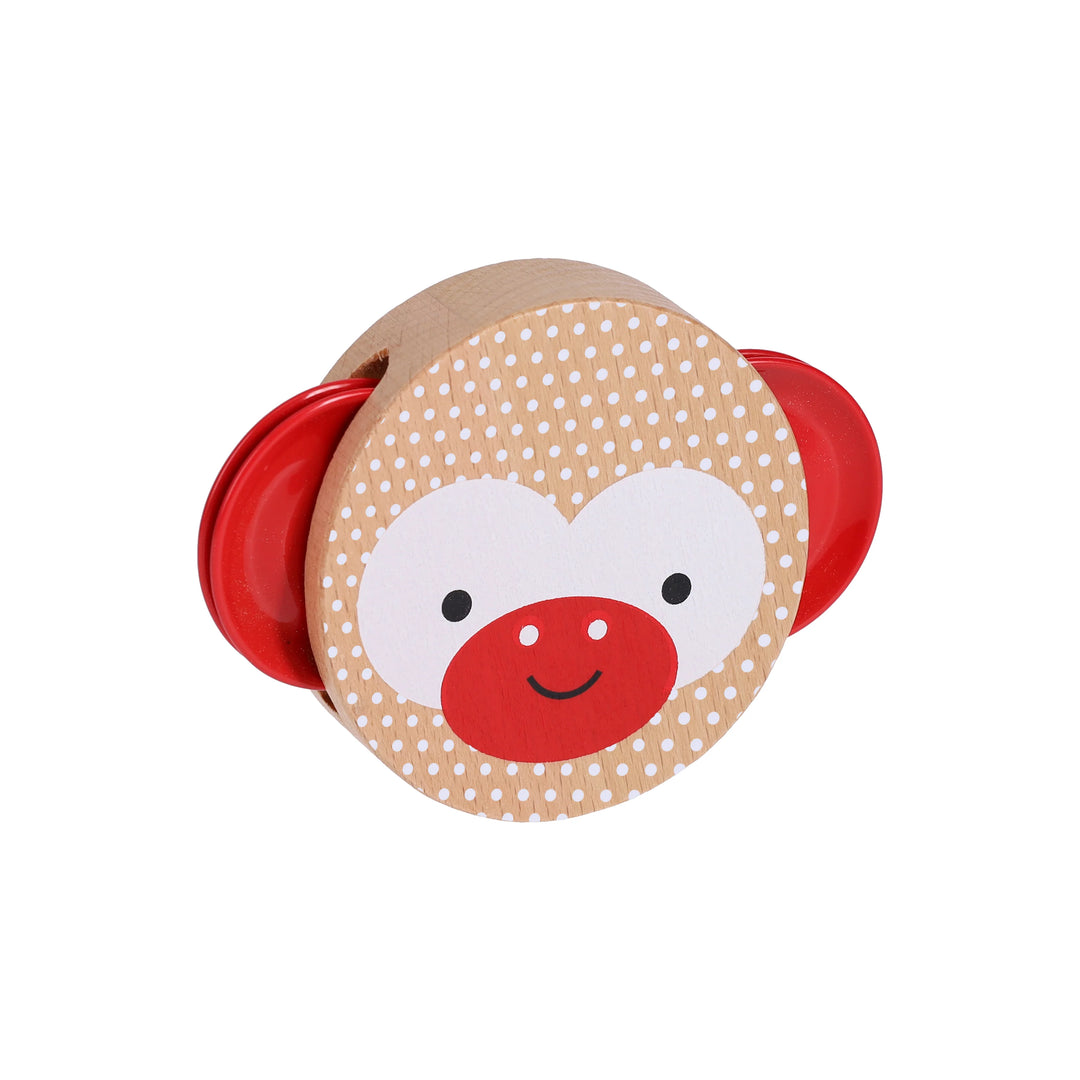 Shake and Play: Wooden Monkey Tambourine