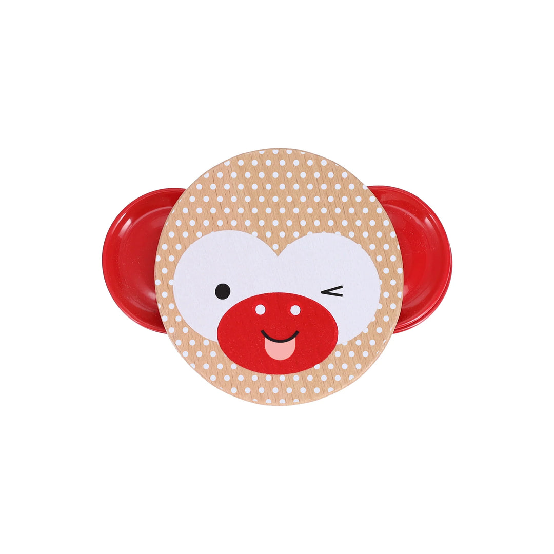 Shake and Play: Wooden Monkey Tambourine