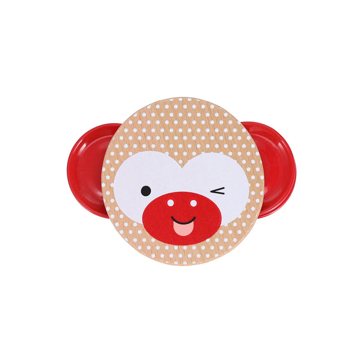 Shake and Play: Wooden Monkey Tambourine