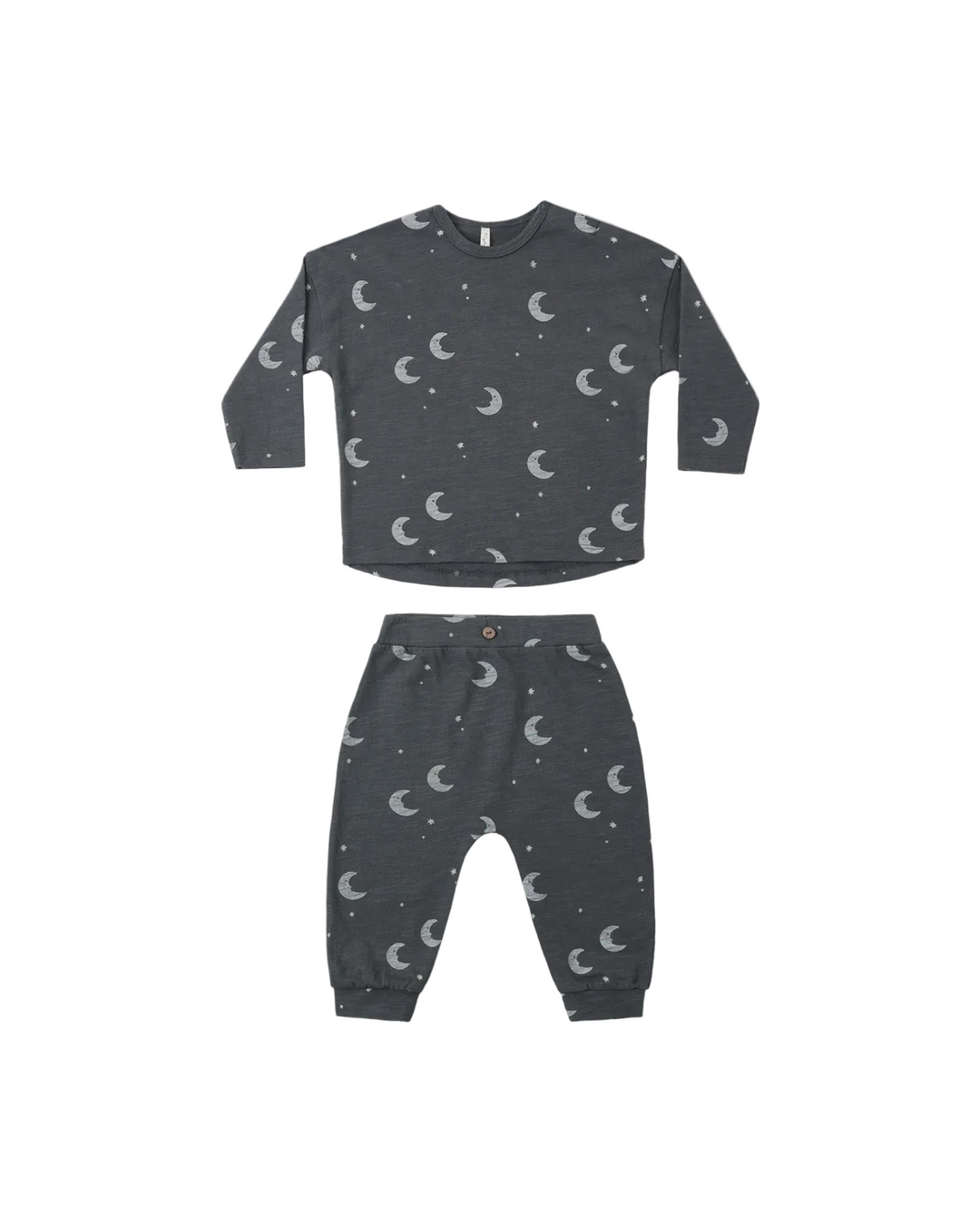 Long Sleeve Tee and Pant Set - Moons